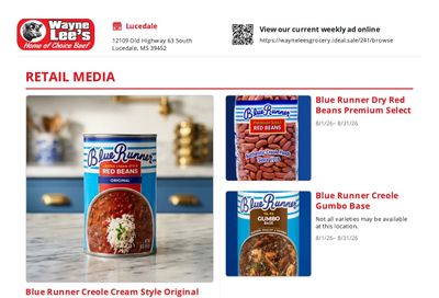 Wayne Lee's Grocery & Market (Lucedale, MS) Weekly Ad August 1 - 31, 2026