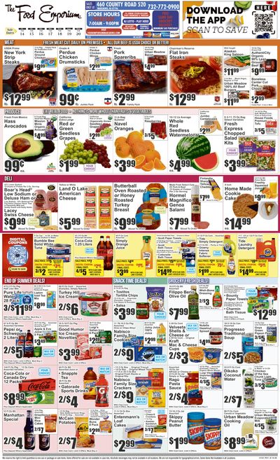 The Food Emporium (460 County Road 520, Marlboro, NJ) Food Emporium 08/14 - 08/20 Preview Weekly Ad August 14 - 20, 2026