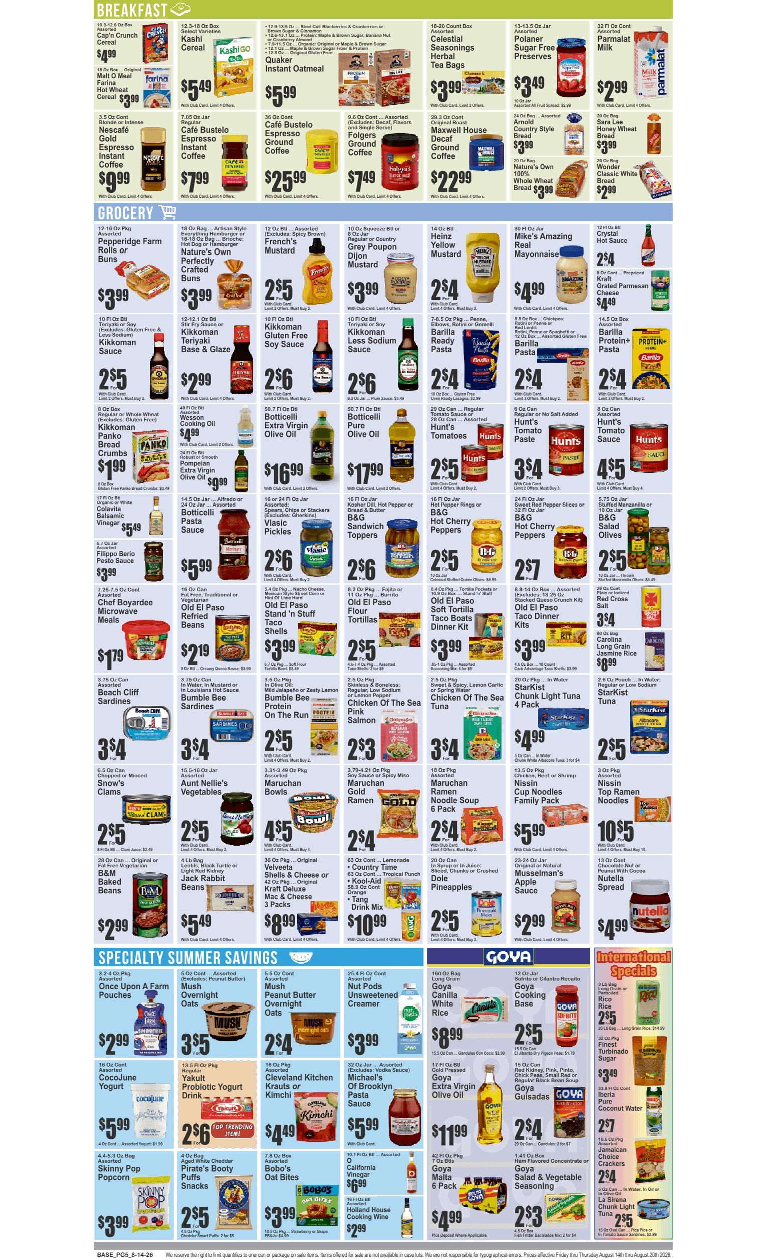 The Food Emporium (460 County Road 520, Marlboro, NJ) Food Emporium 08/14 - 08/20 Preview Weekly Ad August 14 - 20, 2026