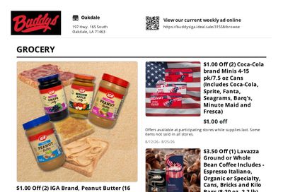 Buddy's IGA Weekly Ad August 12 - 25, 2026