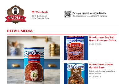 Daigle's Supermarket Weekly Ad August 1 - 31, 2026