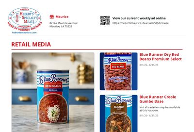 Hebert's Specialty Meats Weekly Ad August 1 - 31, 2026
