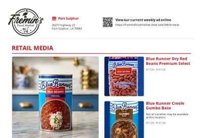 Fremin's Food Market Port Sulphur Weekly Ad August 1 - 31, 2026
