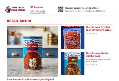 Lumberjacks Food Outlet Weekly Ad August 1 - 31, 2026