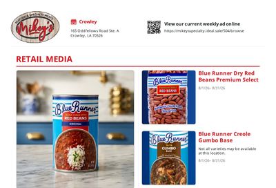 Mikey's Seafood & Specialty Meats Weekly Ad August 1 - 31, 2026