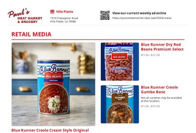 Paul's Meat Market & Grocery Weekly Ad August 1 - 31, 2026