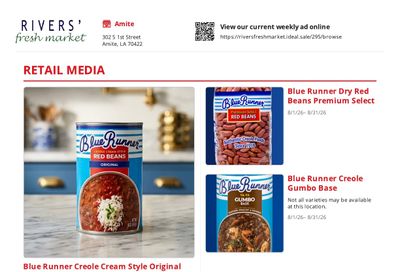 Rivers Fresh Market Amite Weekly Ad August 1 - 31, 2026