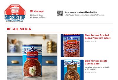Super Stop Supermarket Westwego Weekly Ad August 1 - 31, 2026
