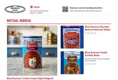 Trahan Foods Weekly Ad August 1 - 31, 2026