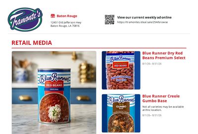 Tramonte's Meat & Seafood Market Weekly Ad August 1 - 31, 2026