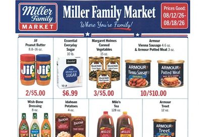 Miller Family Market Weekly Ad August 12 - 18, 2026