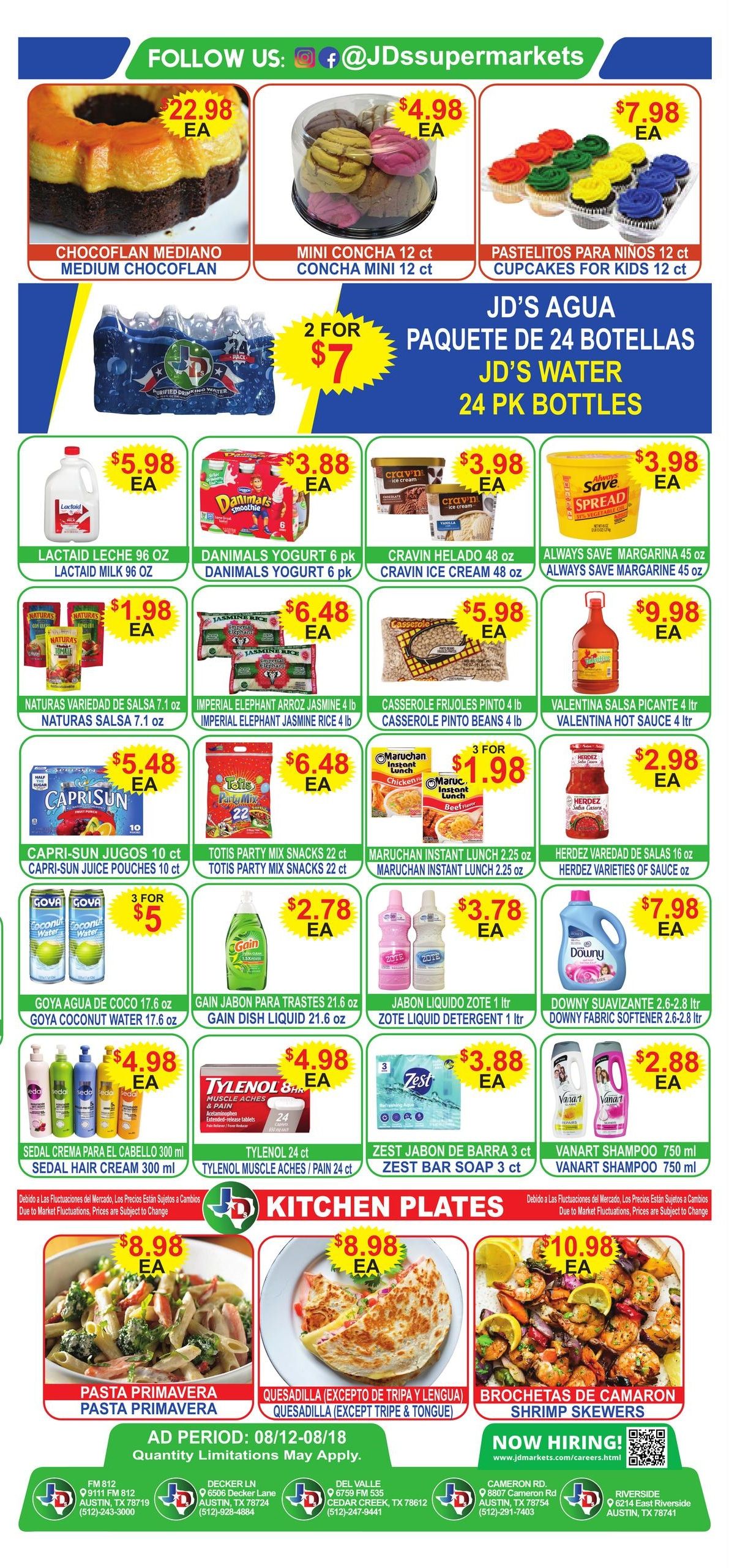 JD's Supermarket Weekly Ad August 12 - 18, 2026