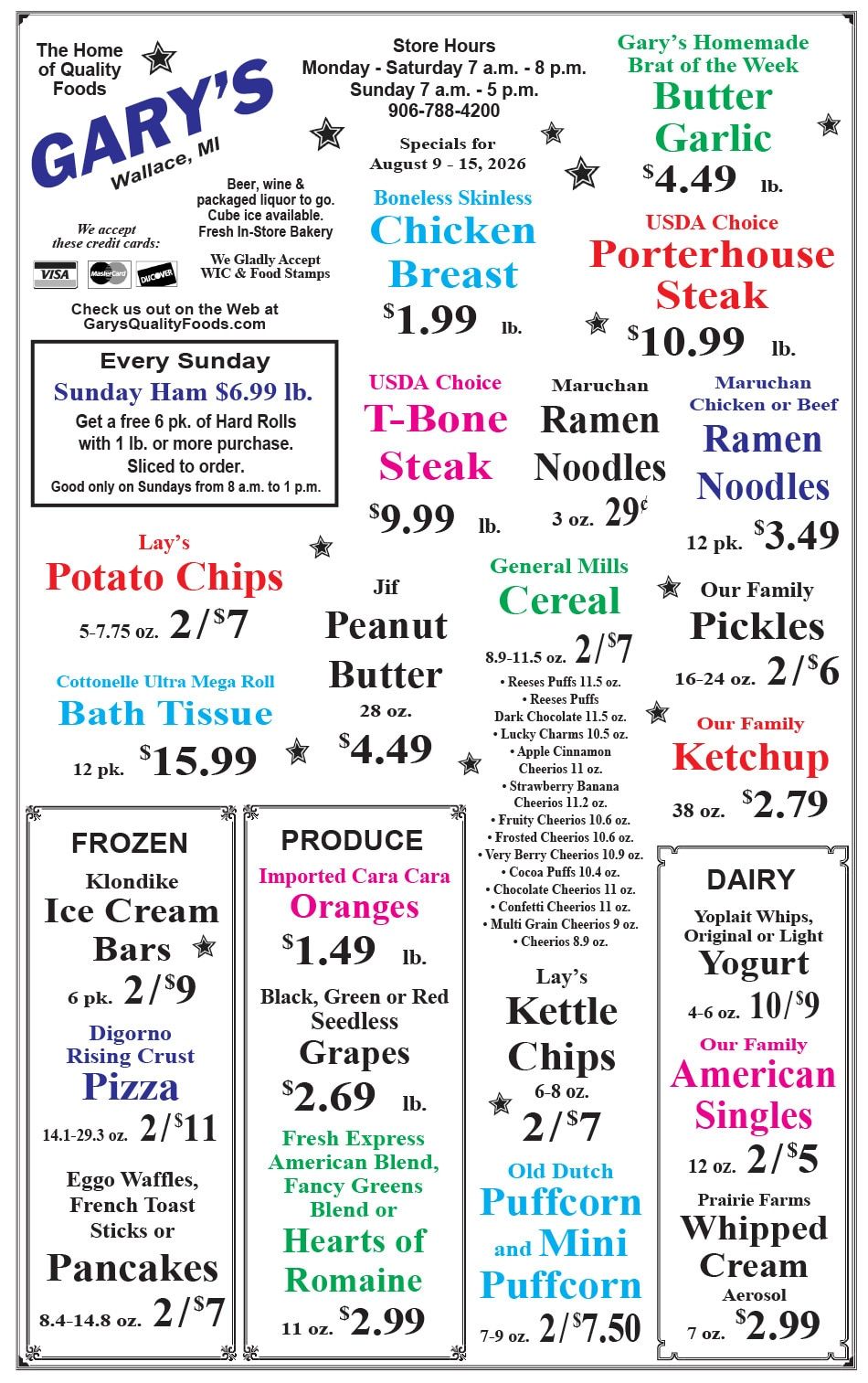 Gary's Quality Foods Weekly Ad August 9 - 15, 2026