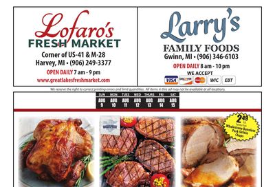 Larry's Family Foods Weekly Ad August 9 - 15, 2026