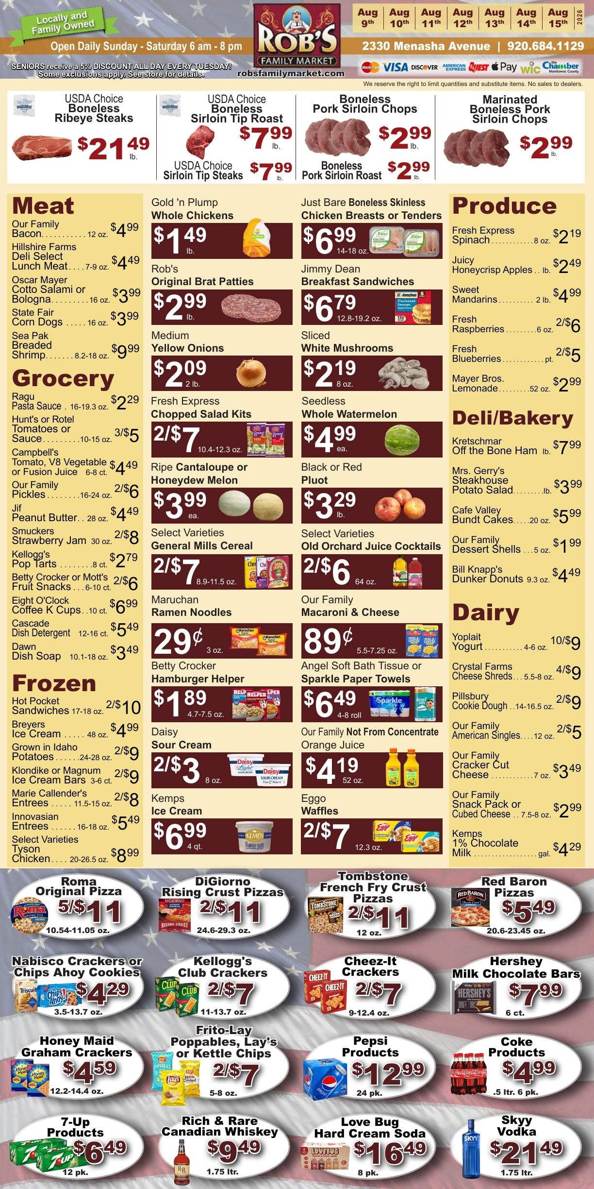 Rob's Family Market Weekly Ad August 9 - 15, 2026