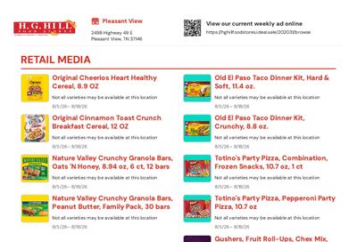 H.G. Hill Food Stores Weekly Ad August 5 - 18, 2026