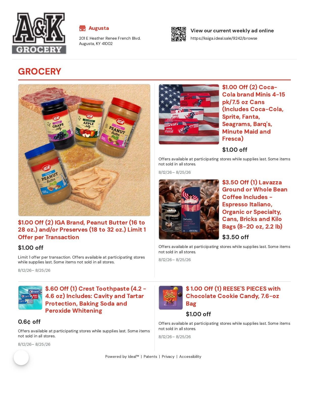 K's IGA Weekly Ad August 12 - 25, 2026