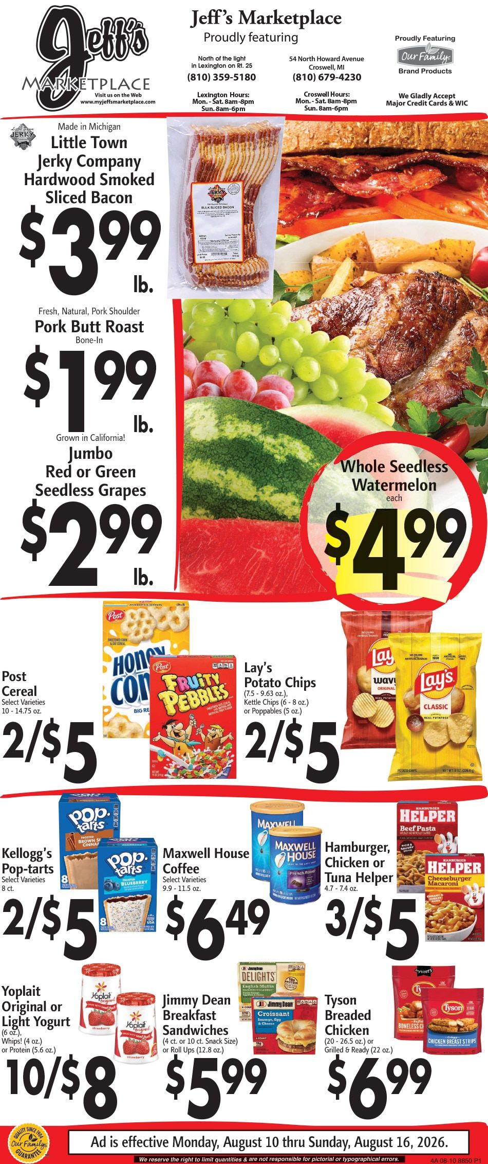 Jeff's Market Weekly Ad August 10 - 16, 2026