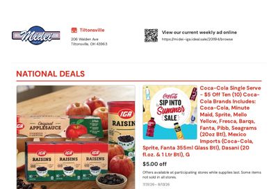 Midei IGA Weekly Ad July 31 - August 13, 2026