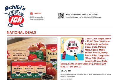 Schild's IGA Ohio Weekly Ad July 31 - August 13, 2026