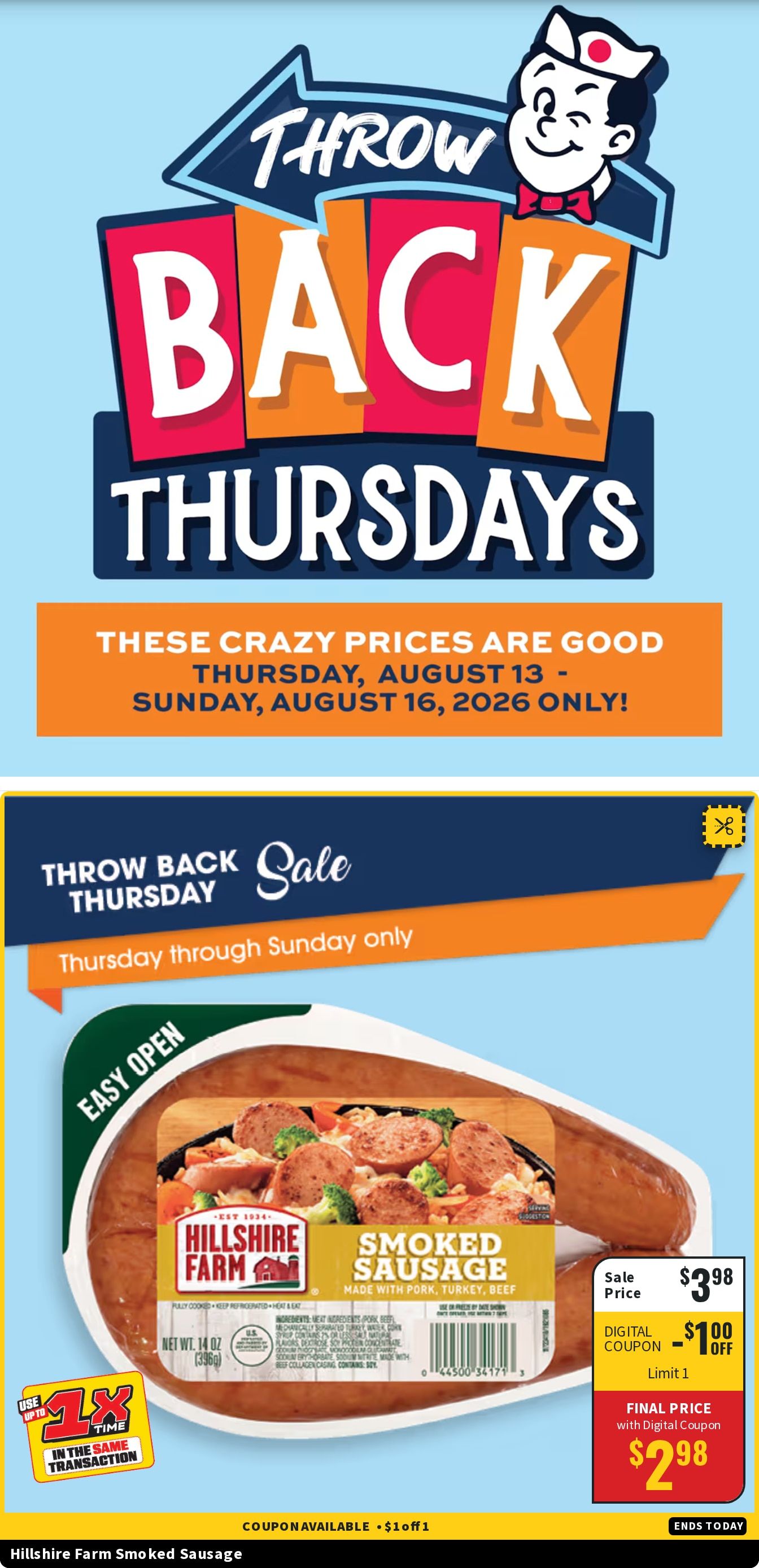 Zak's Supercenter Weekly Ad August 13 - 19, 2026