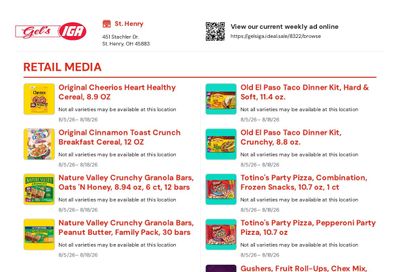 Gel's IGA Weekly Ad August 5 - 18, 2026