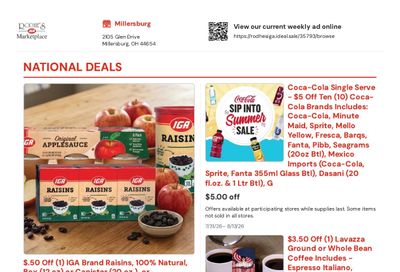 Rodhe's IGA Marketplace Weekly Ad July 31 - August 13, 2026