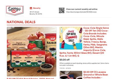 Sponey's IGA Weekly Ad July 31 - August 13, 2026