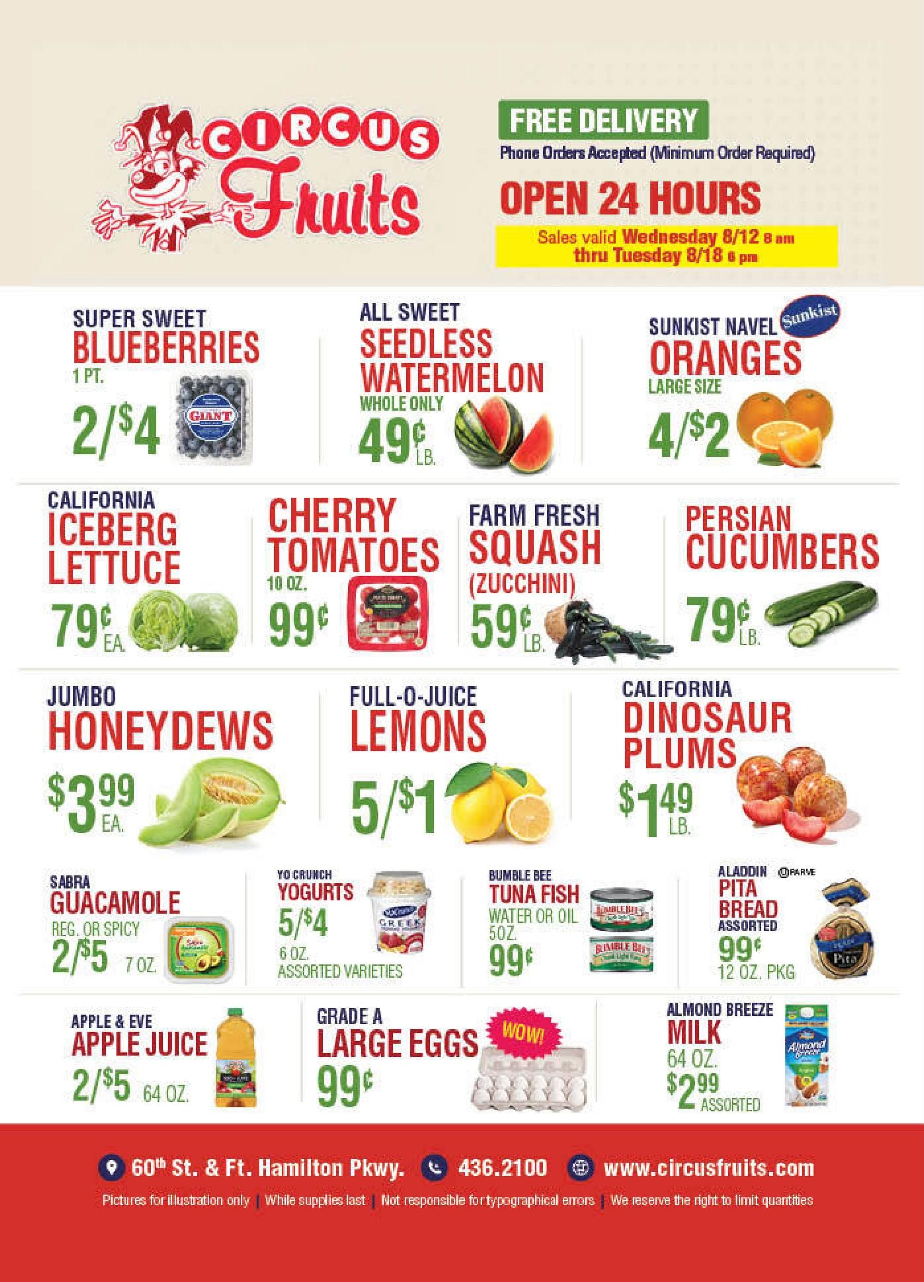 Circus Fruits Weekly Ad August 12 - 18, 2026