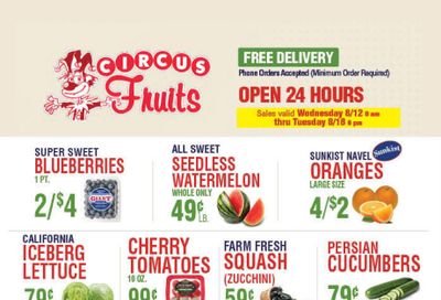 Circus Fruits Weekly Ad August 12 - 18, 2026