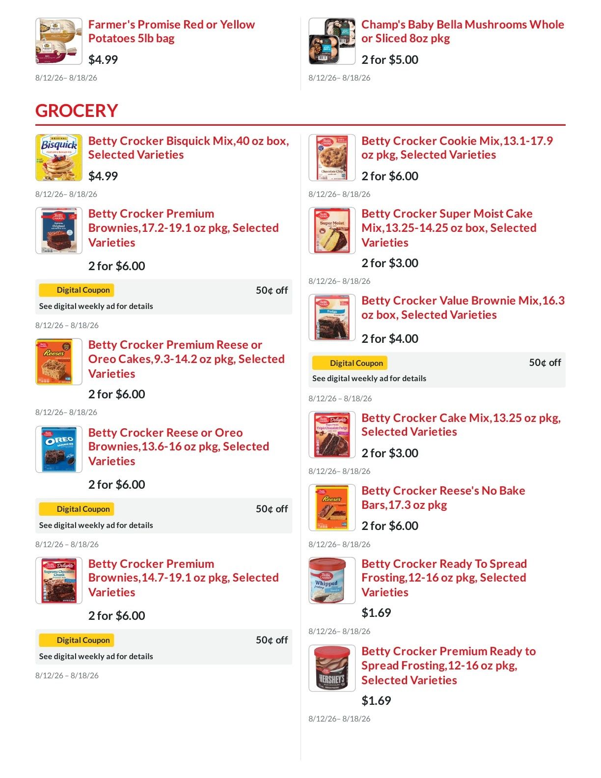 Five Star Marketplace Weekly Ad August 12 - 18, 2026