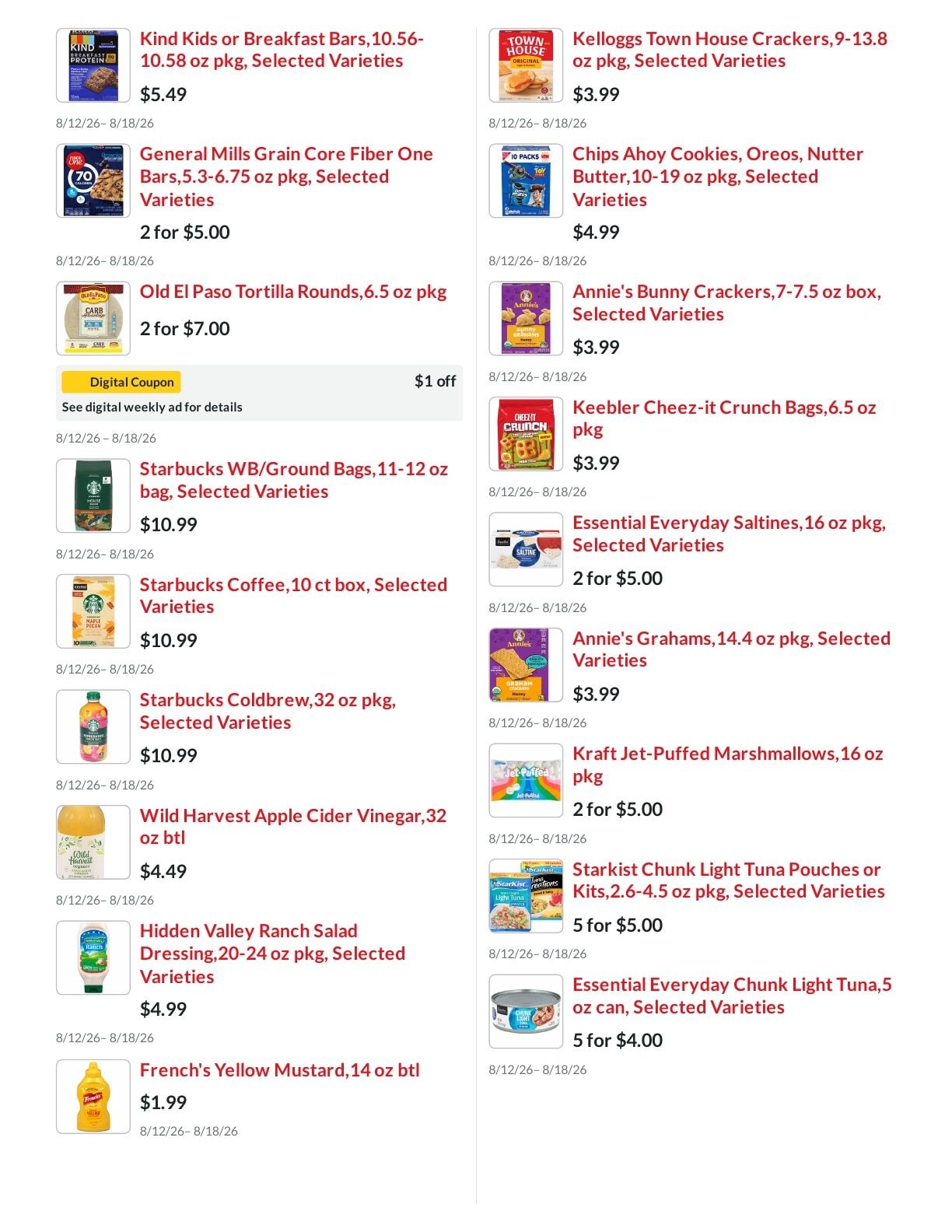 Five Star Marketplace Weekly Ad August 12 - 18, 2026