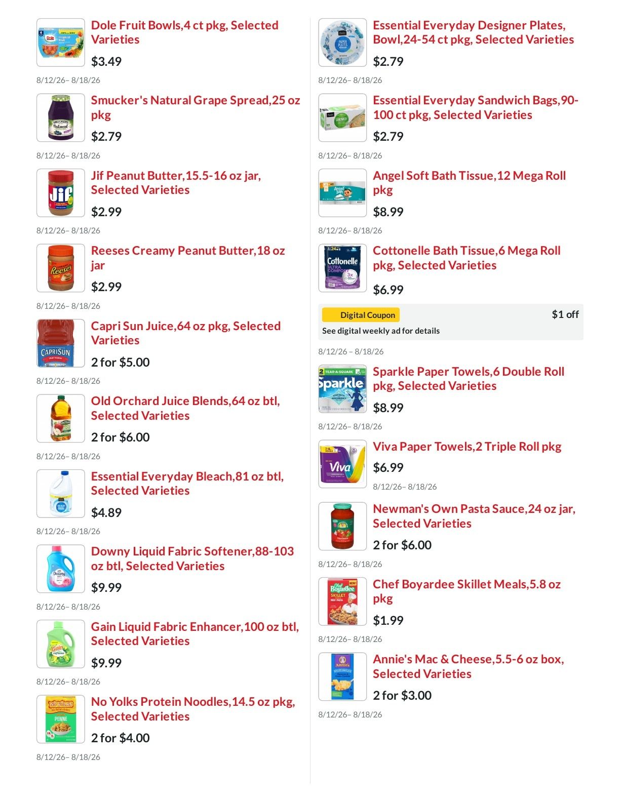 Five Star Marketplace Weekly Ad August 12 - 18, 2026