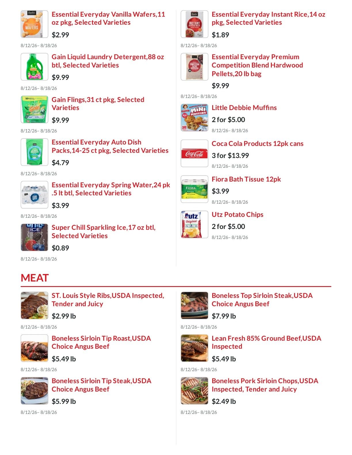 Five Star Marketplace Weekly Ad August 12 - 18, 2026