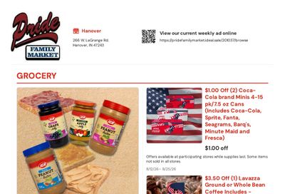Pride Family Market Weekly Ad August 12 - 25, 2026