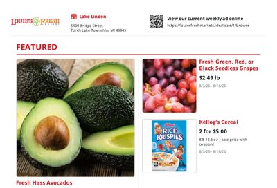 Louie's Fresh Market Weekly Ad August 3 - 16, 2026