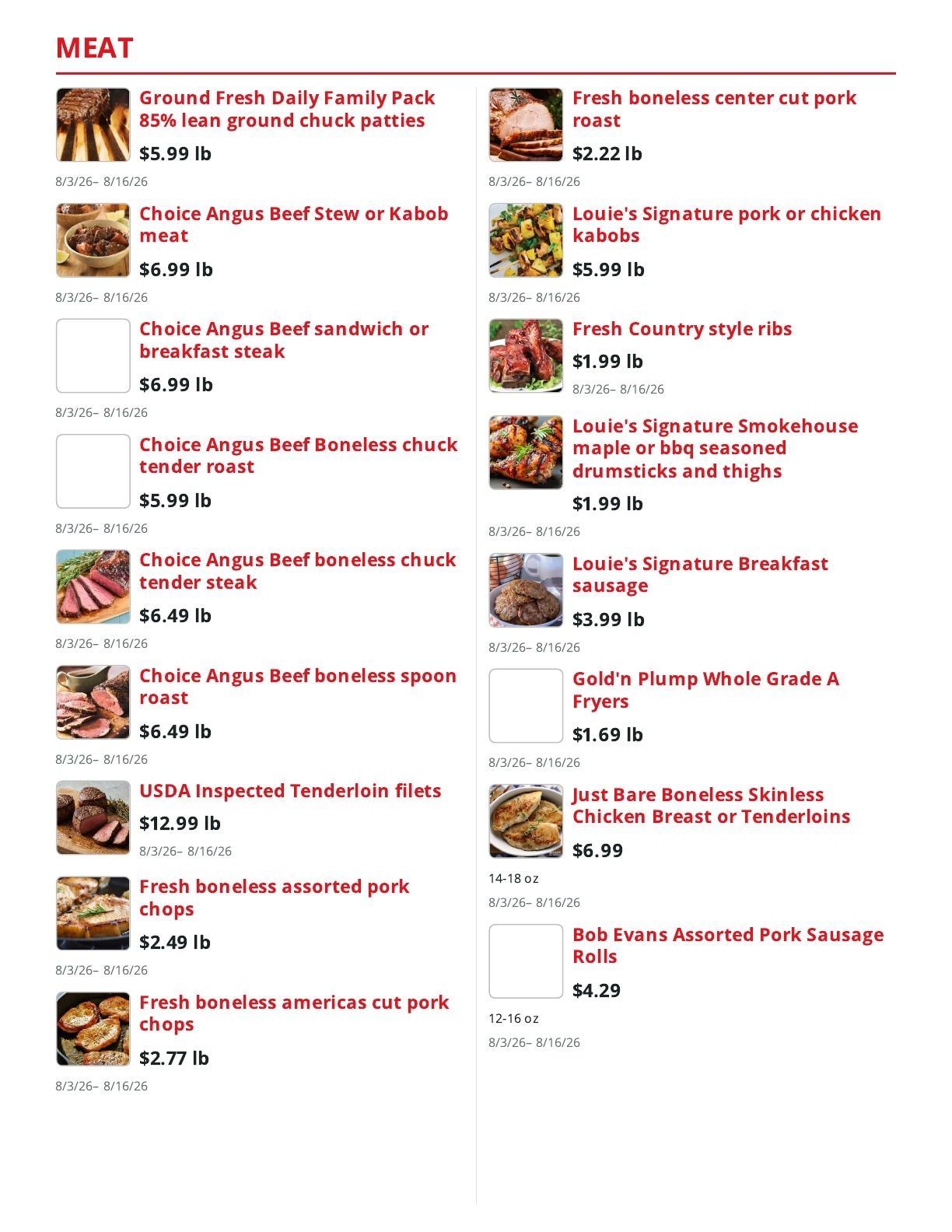 Louie's Fresh Market Weekly Ad August 3 - 16, 2026