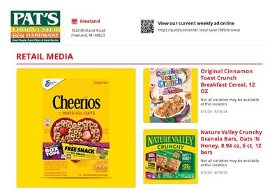 Pat's Food Center Weekly Ad August 5 - 18, 2026