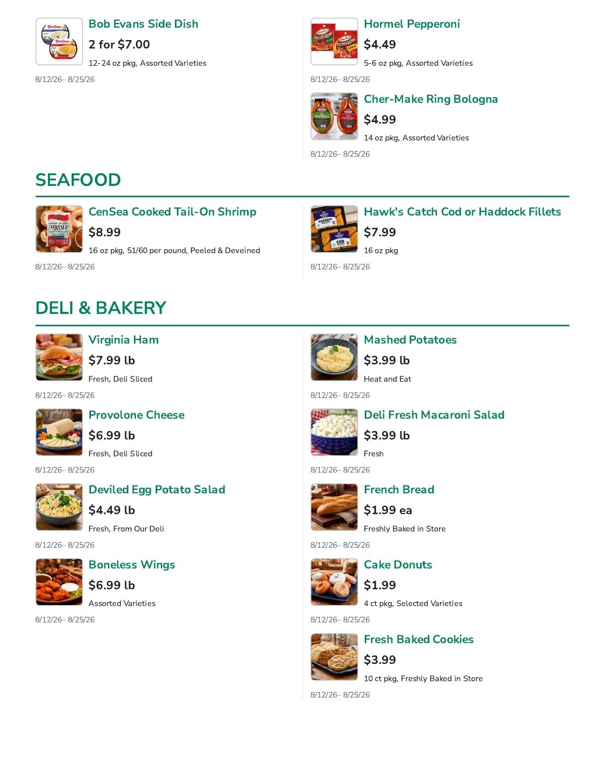 Dave's County Market Merrill Weekly Ad August 12 - 25, 2026