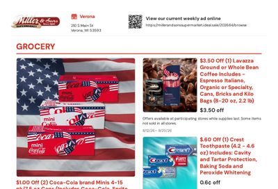 Miller & Sons Supermarket Weekly Ad August 12 - 25, 2026