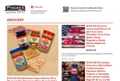 Ptacek's IGA Weekly Ad August 12 - 25, 2026