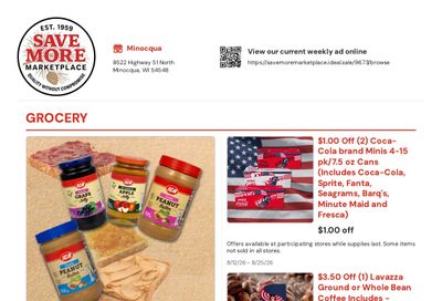Save More Marketplace Minocqua Weekly Ad August 12 - 25, 2026