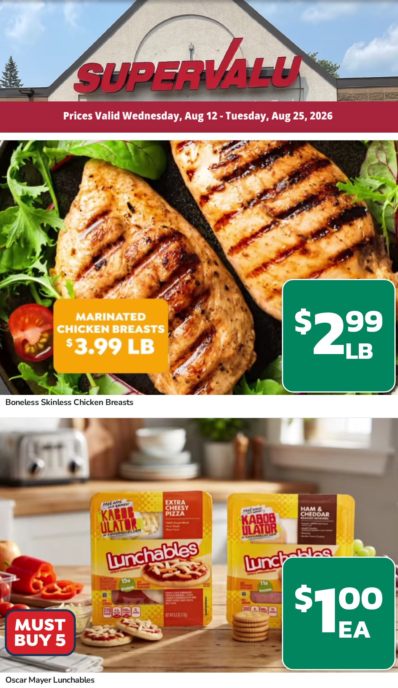 Thorp Supervalu Weekly Ad August 12 - 25, 2026
