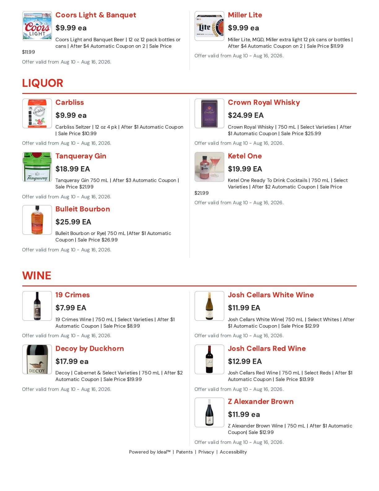 Hansen's IGA Wisconsin (Black River Falls, WI) Weekly Ad August 10 - 16, 2026