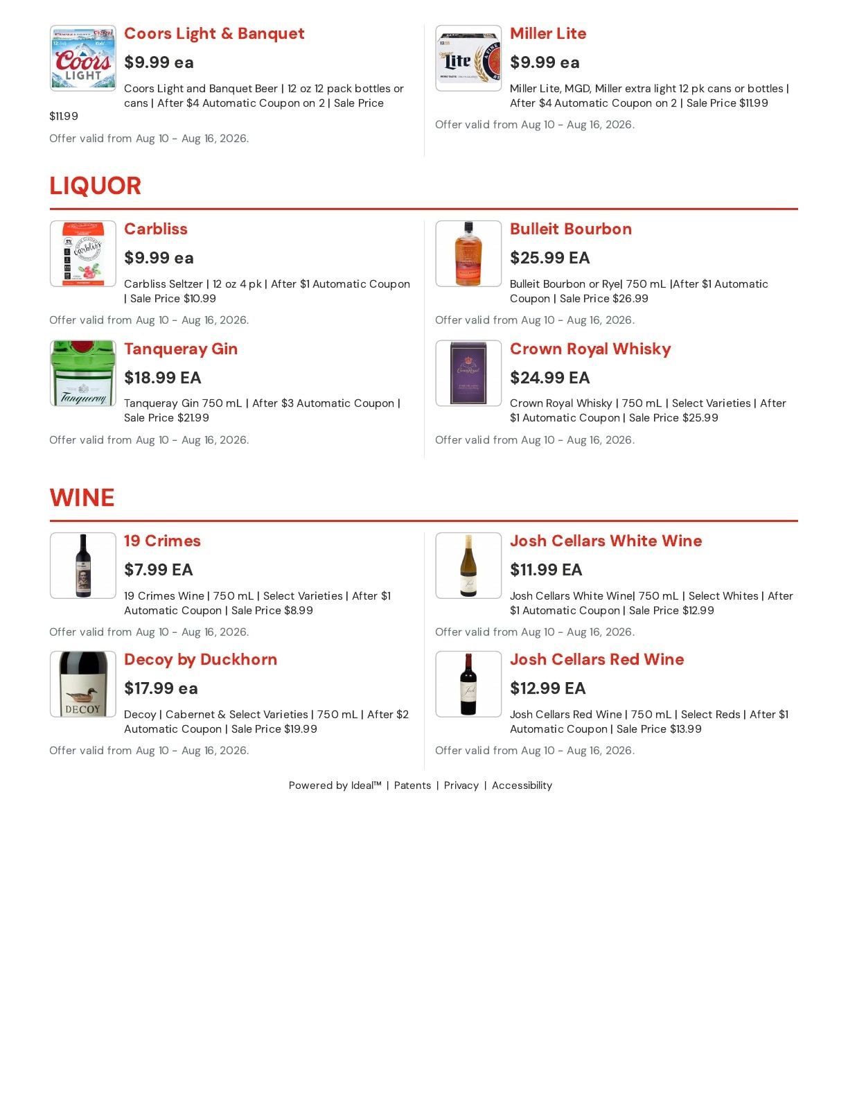 Hansen's IGA Wisconsin (Cashton, WI) Weekly Ad August 10 - 16, 2026