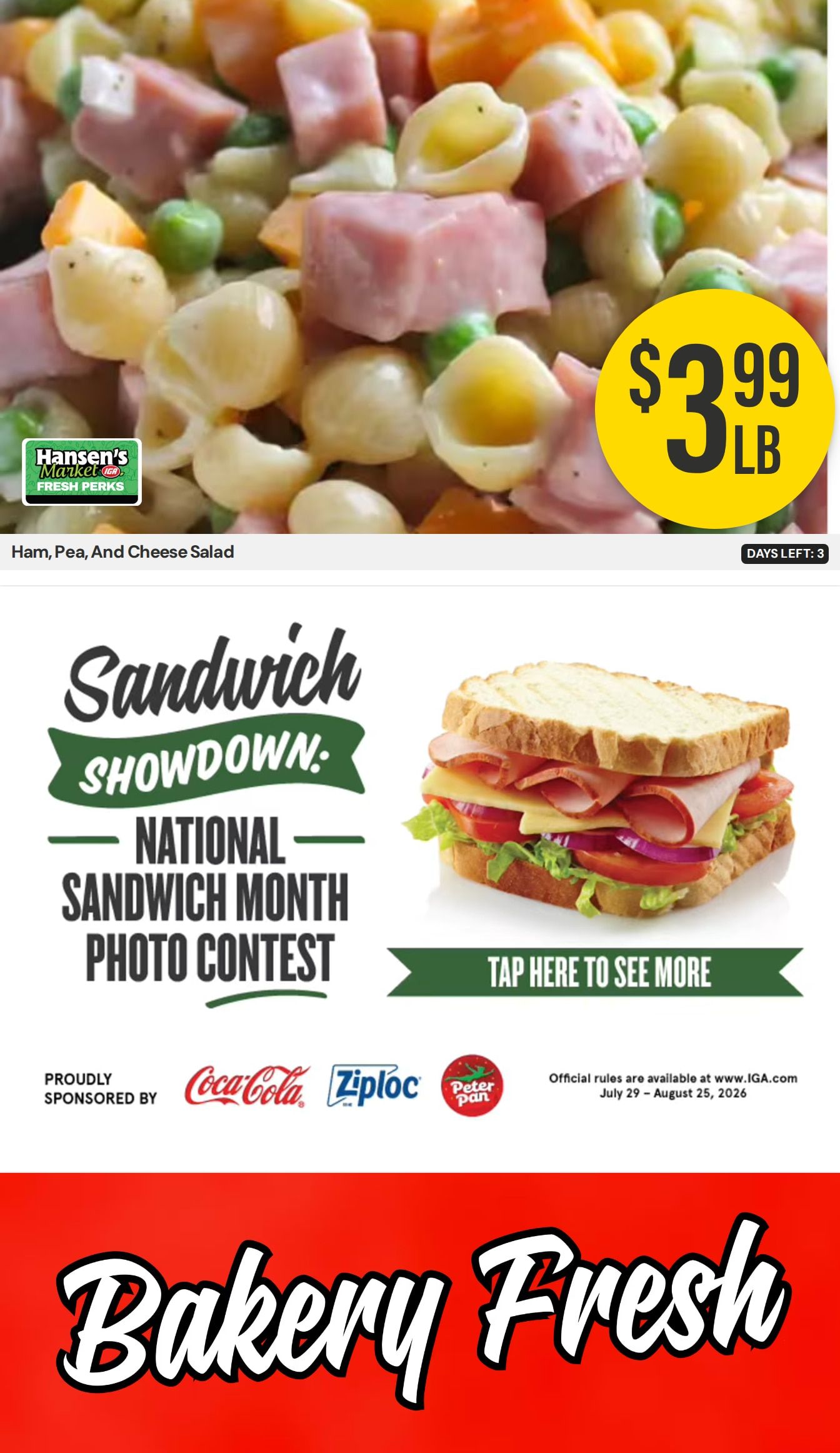 Hansen's IGA Wisconsin (East Troy, WI) Weekly Ad August 10 - 16, 2026