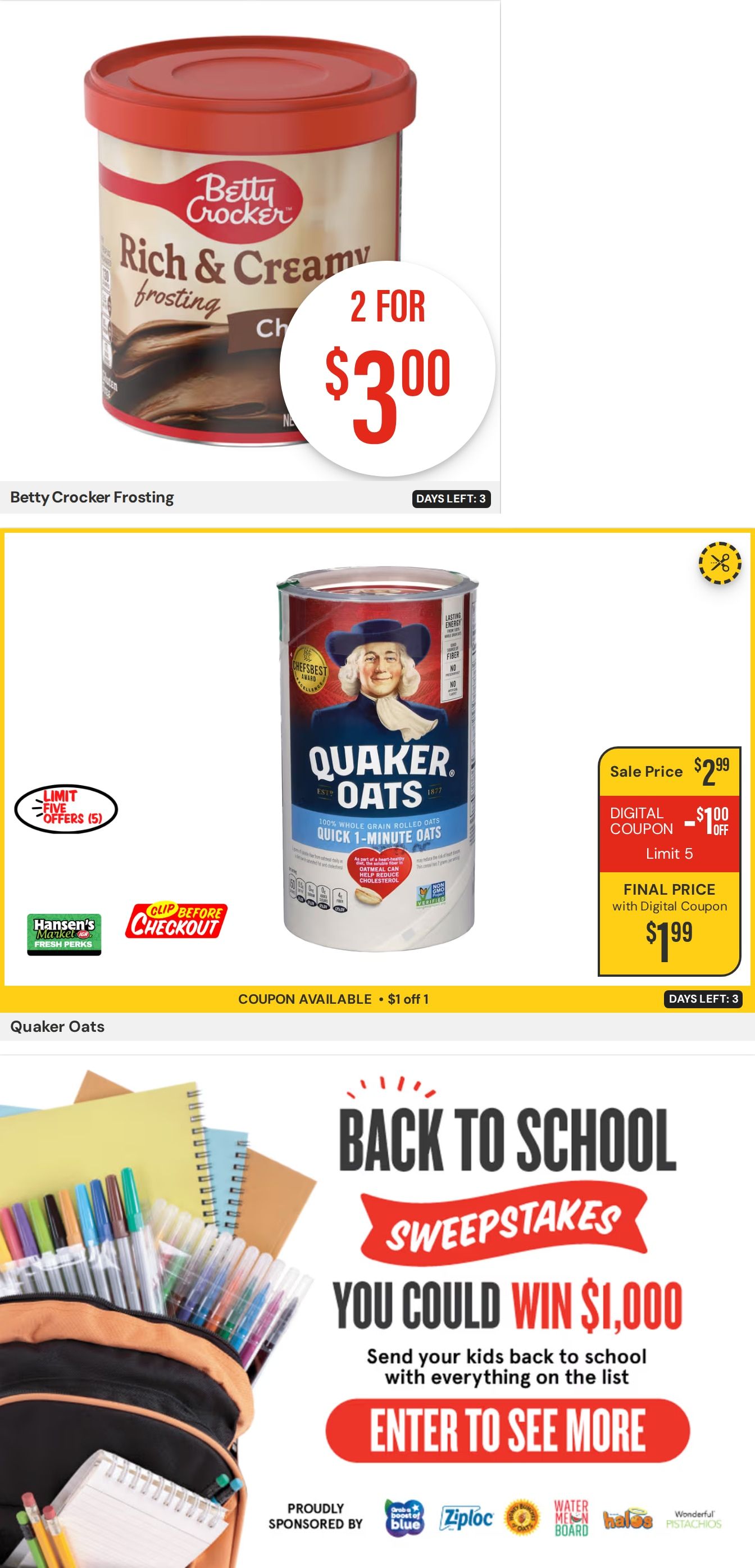 Hansen's IGA Wisconsin (East Troy, WI) Weekly Ad August 10 - 16, 2026