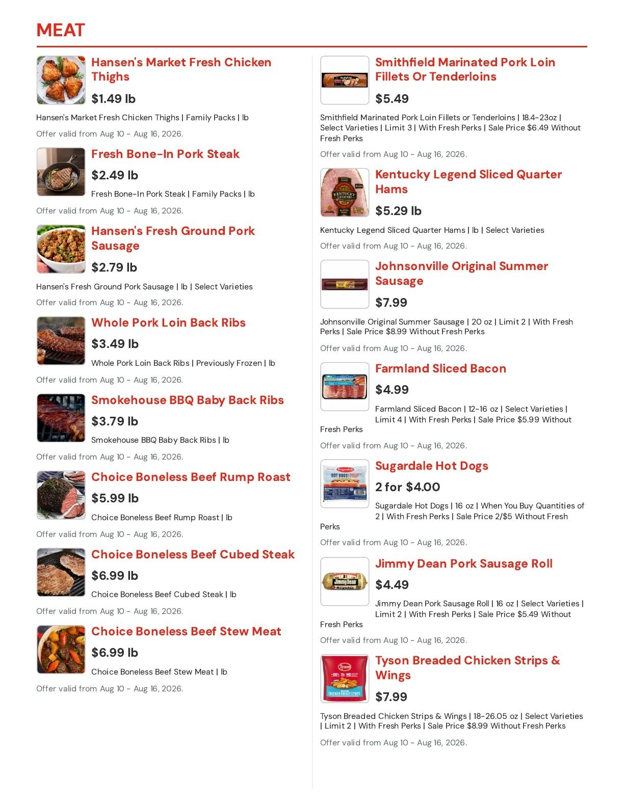 Hansen's IGA Wisconsin (Elroy, WI) Weekly Ad August 10 - 16, 2026