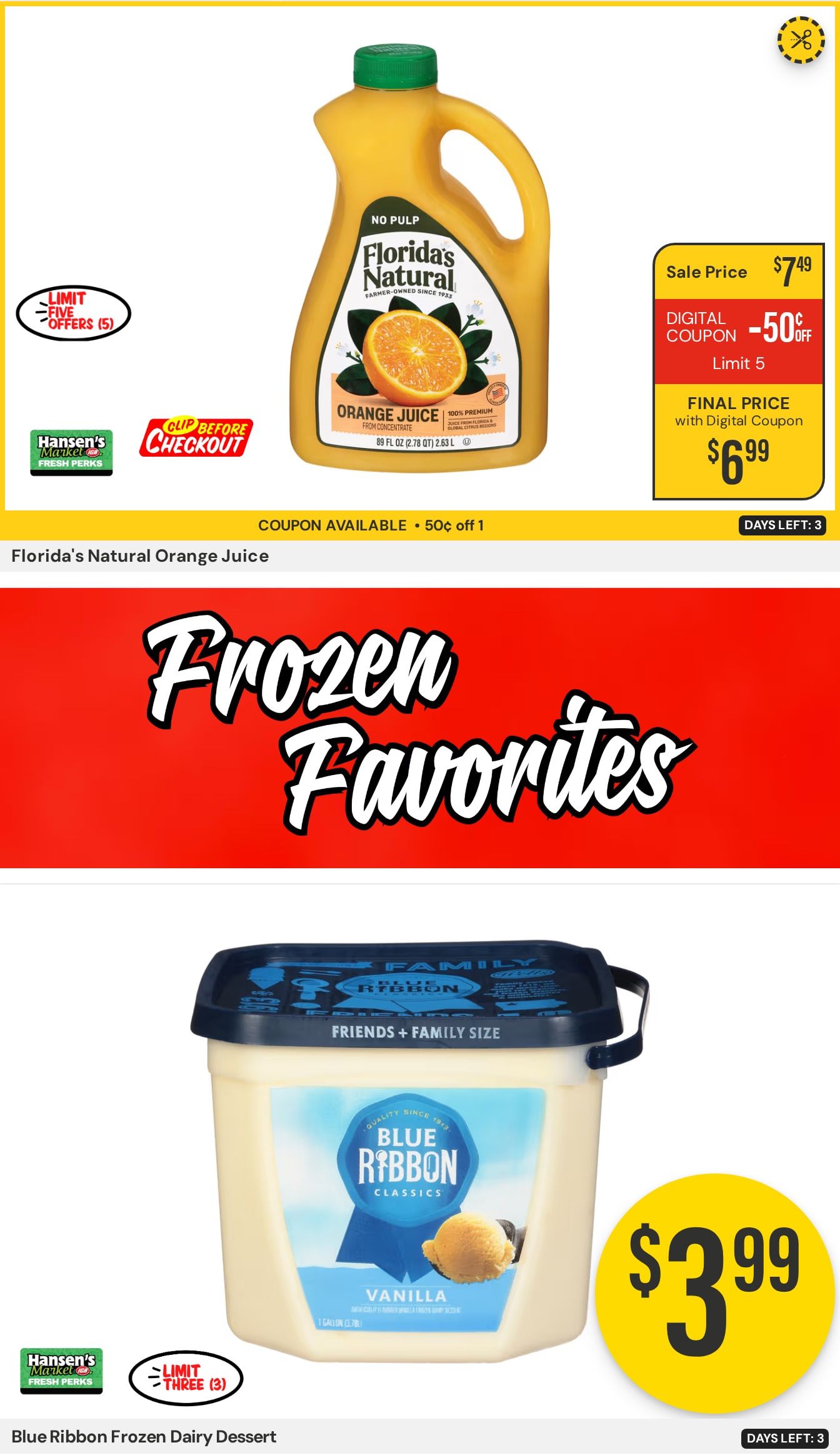 Hansen's IGA Wisconsin (Mondovi, WI) Weekly Ad August 10 - 16, 2026