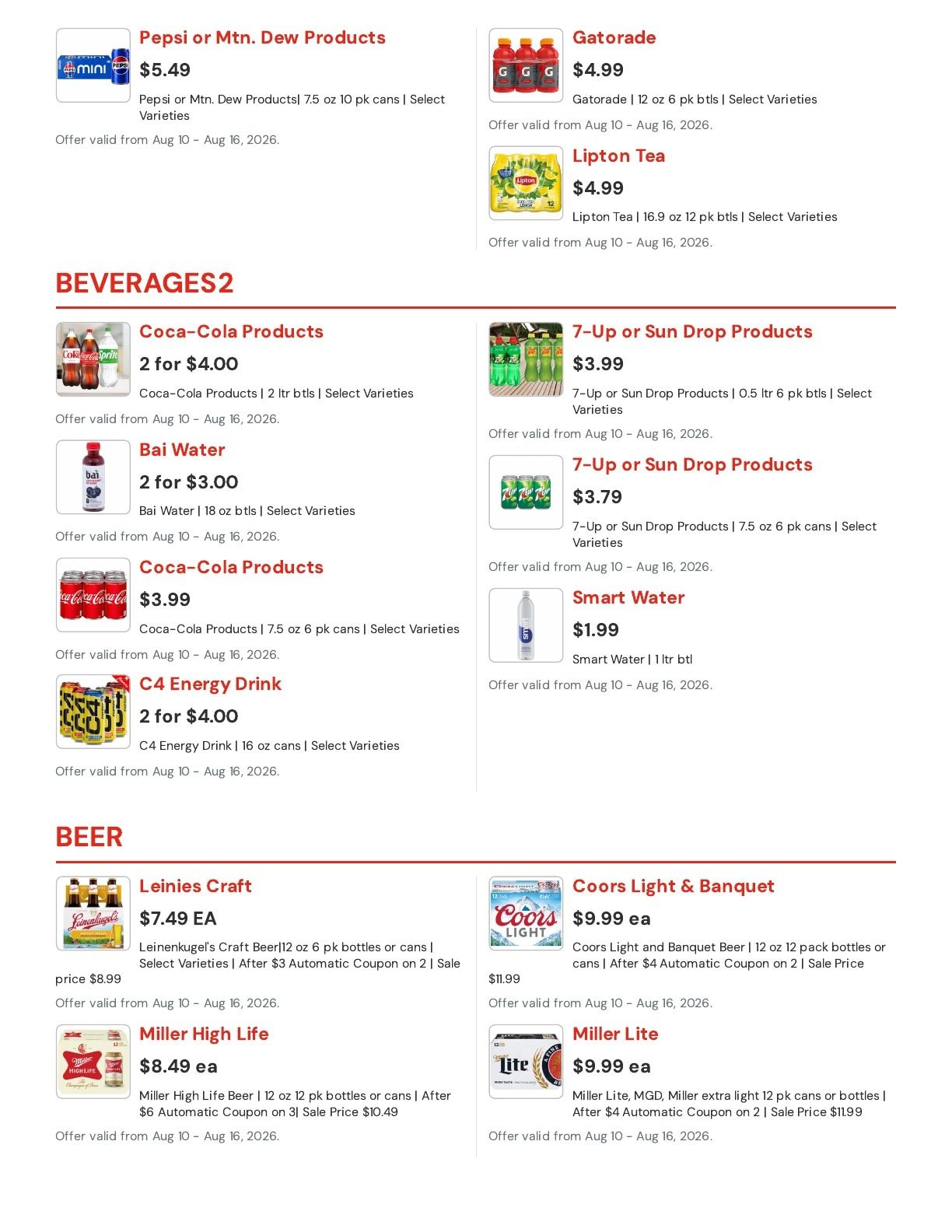 Hansen's IGA Wisconsin (Neillsville, WI) Weekly Ad August 10 - 16, 2026
